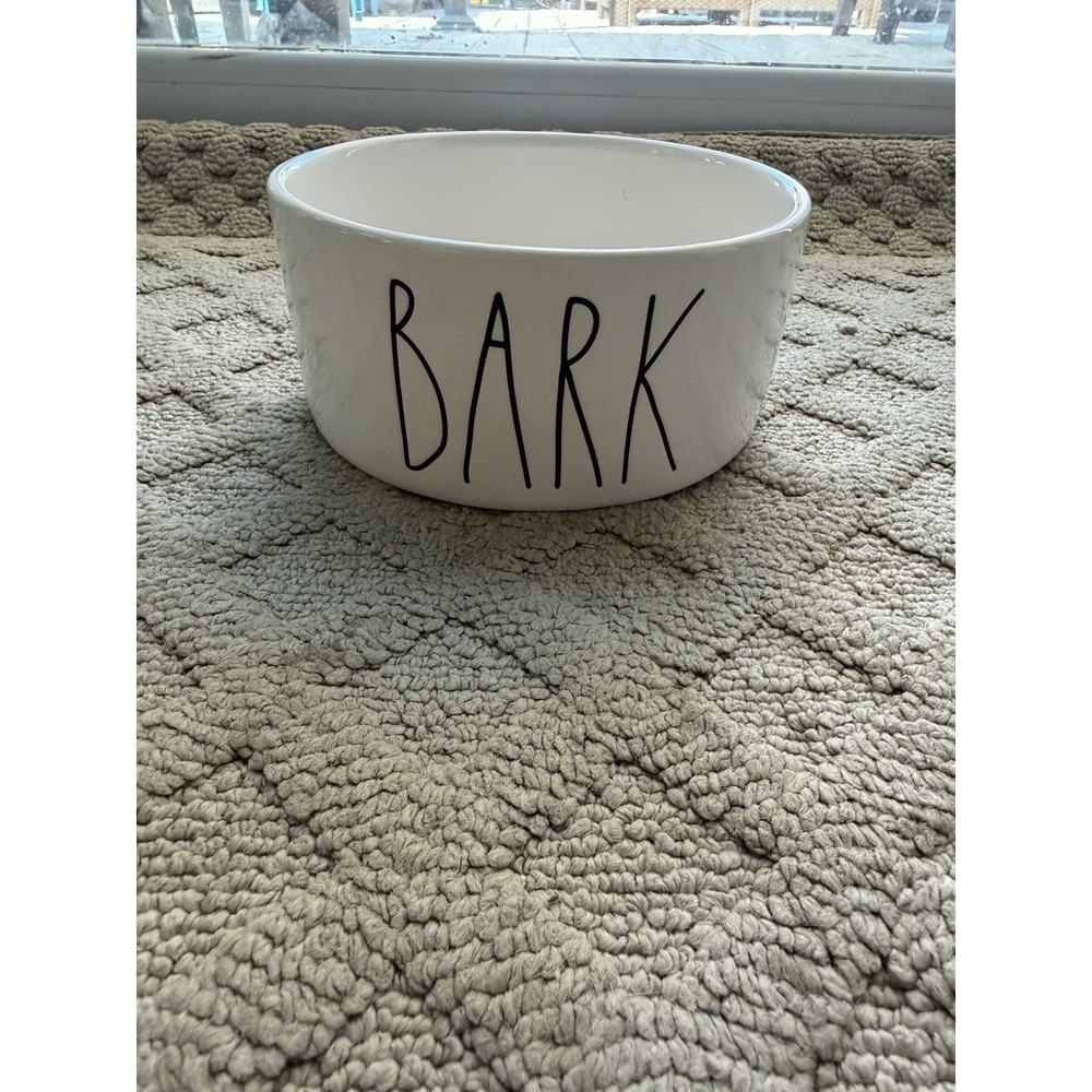 Rae Dunn Dog Food Bowl "Bark"  Bowl 6" Water Dish Artisan Collection By Magenta